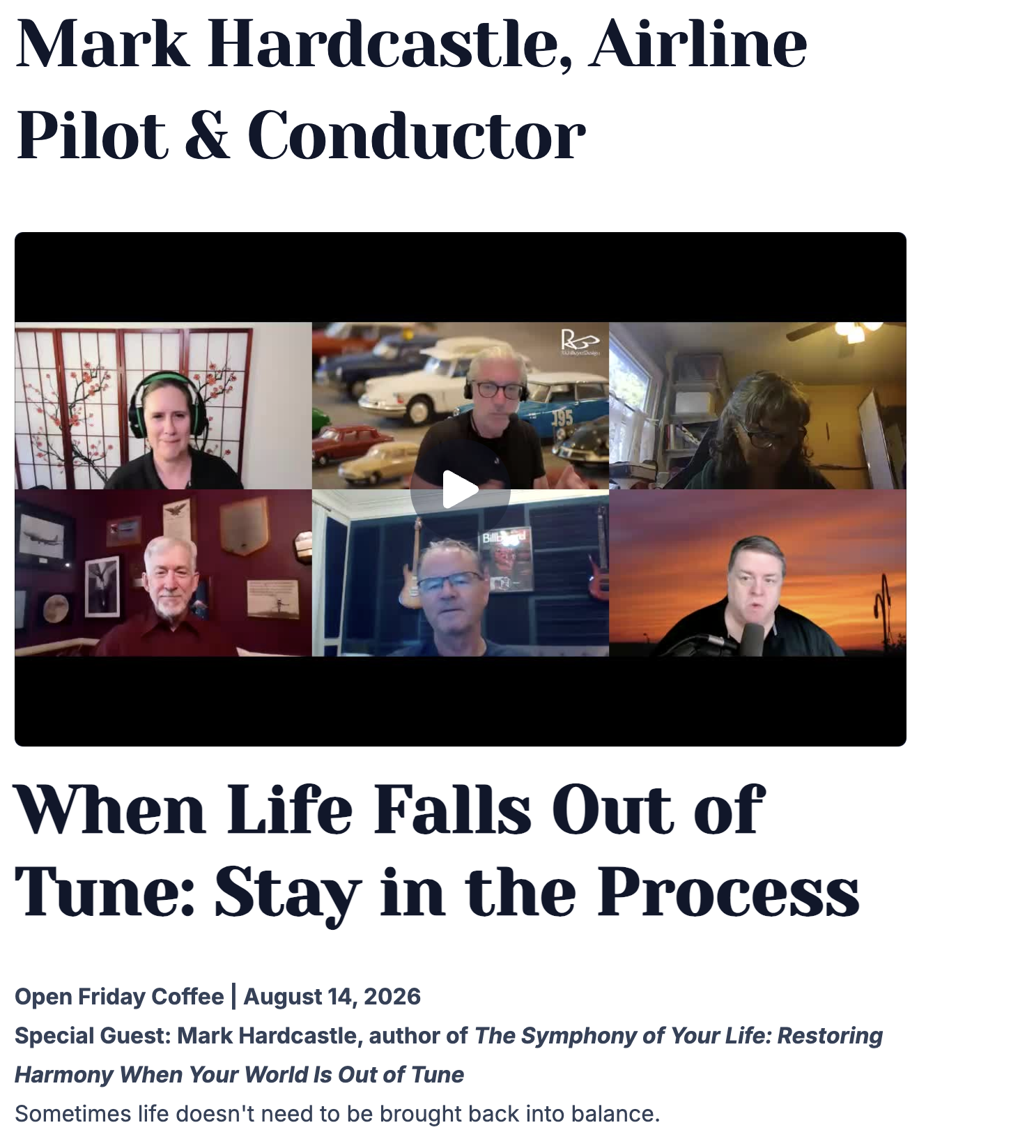 Read more about the article When Life Falls Out of Tune: Stay in the Process